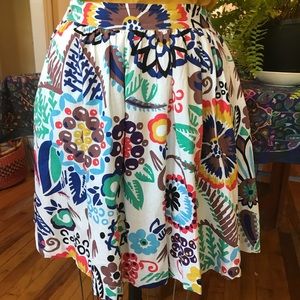 Boden Floral Print Cotton Skirt